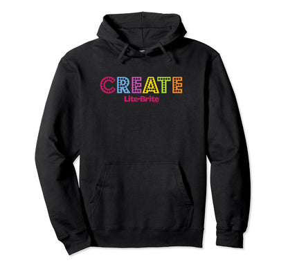 Lite Brite Rainbow Create Block Logo Hoodie - Graphic Print Men Women - T-Shirt, Sweatshirt, Hoodie