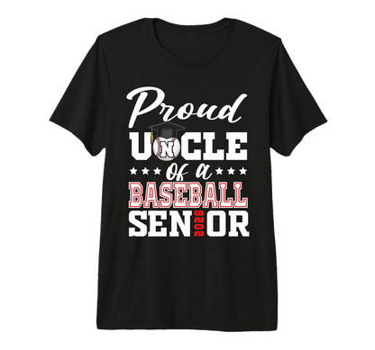 Proud Uncle Baseball Senior 2026 T-Shirt - Minimalist Print for Adults - T-Shirt, Sweatshirt, Hoodie