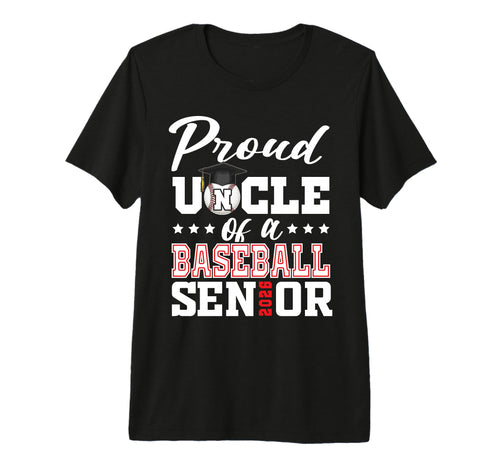 Proud Uncle Baseball Senior 2026 T-Shirt - Minimalist Print for Adults - T-Shirt, Sweatshirt, Hoodie