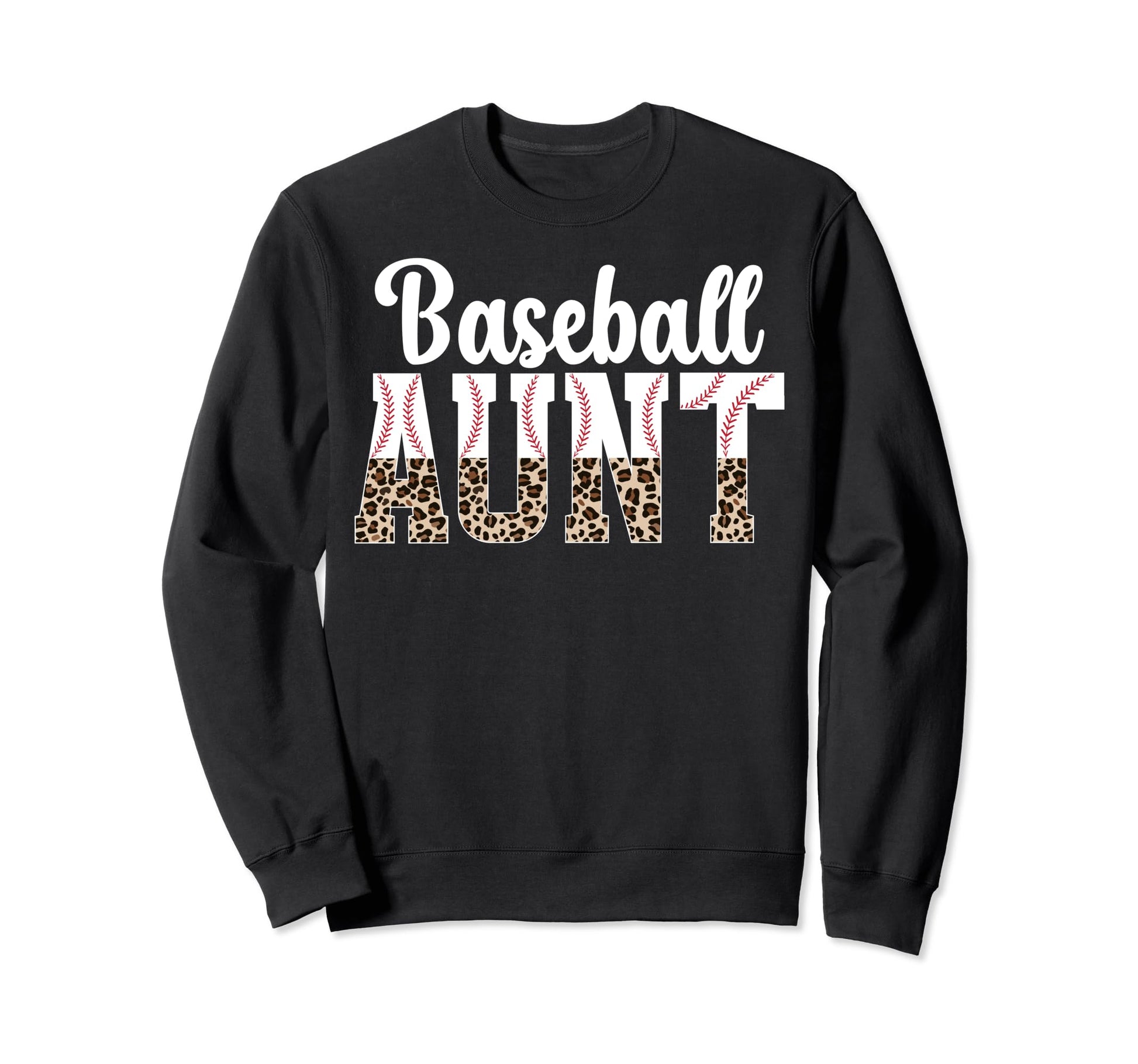 Baseball Aunt Leopard Aunt Sweatshirt - Streetwear Style for Adults - T-Shirt, Sweatshirt, Hoodie