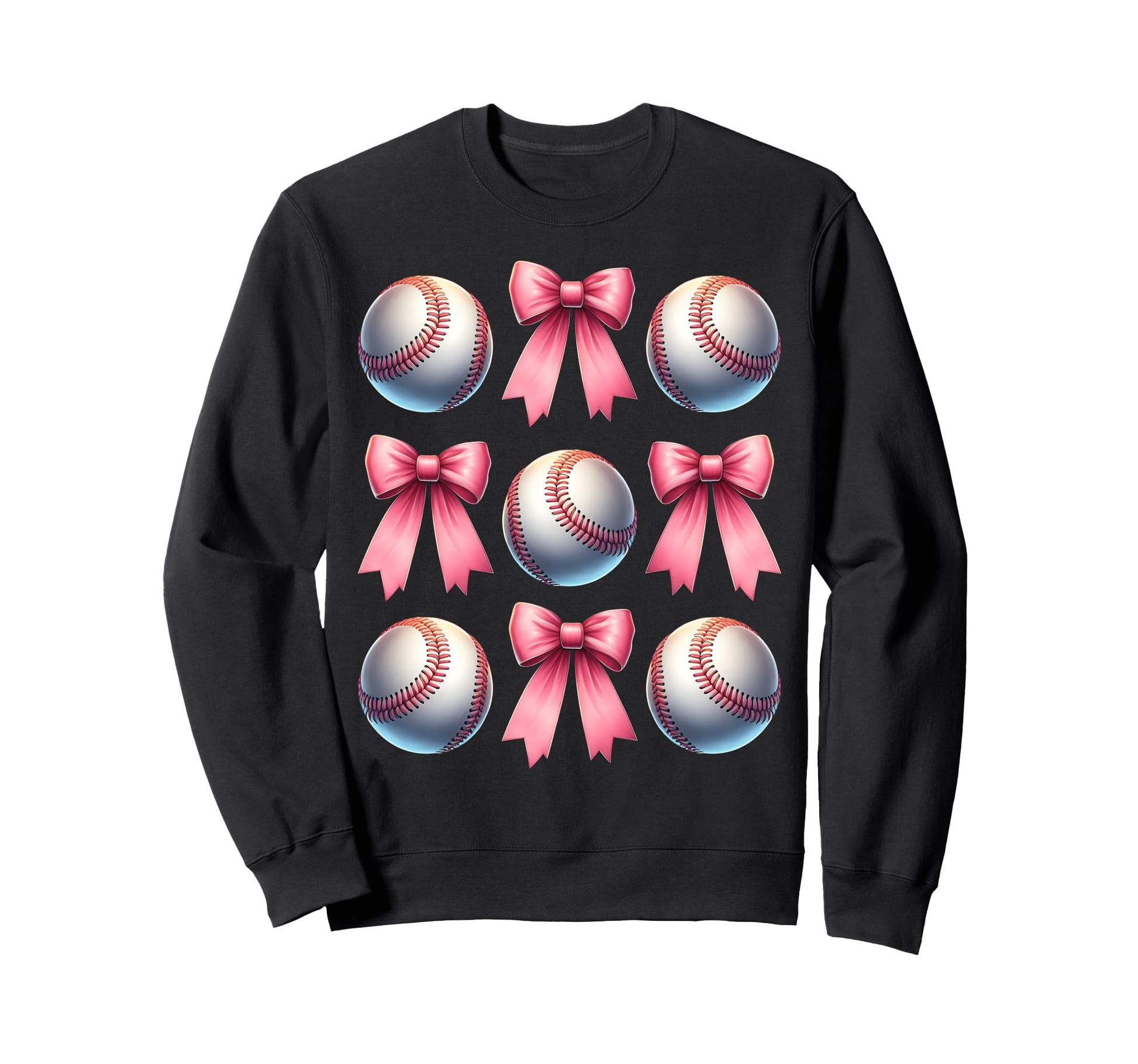 Coquette Bow Baseball Player Team Sweatshirt - Unique Graphic Men Women - T-Shirt, Sweatshirt, Hoodie