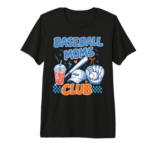 Baseball Moms Club Iced Coffee Glove T-Shirt - Graphic Print for Adults - T-Shirt, Sweatshirt, Hoodie