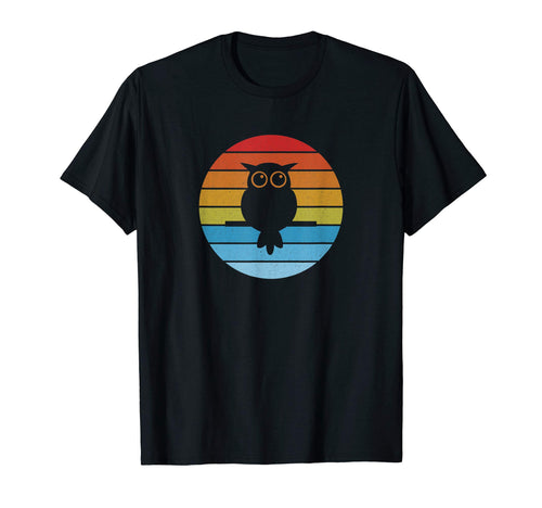 Stripes Owl Bird Silhouette T-Shirt - Fun Novelty Design for Adults - T-Shirt, Sweatshirt, Hoodie