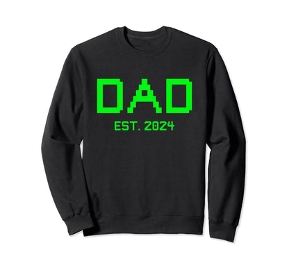 Dad Est 2024 Gamer Dad 2024 New Gamer Sweatshirt - Graphic Print Men Women - T-Shirt, Sweatshirt, Hoodie