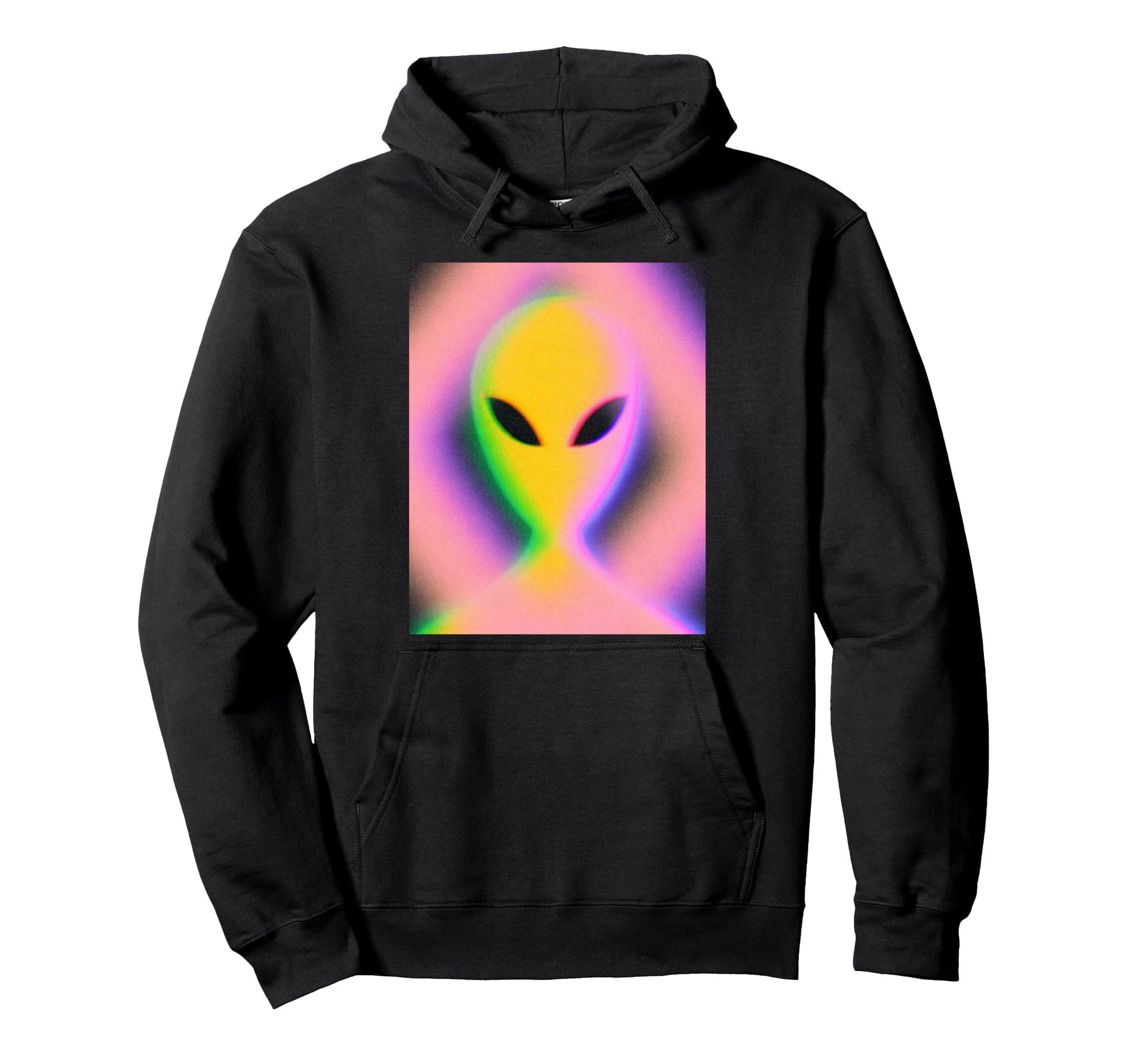 Alien Aura Psychedelic Rainbow Aesthetic Hoodie - Graphic Print Unisex - T-Shirt, Sweatshirt, Hoodie
