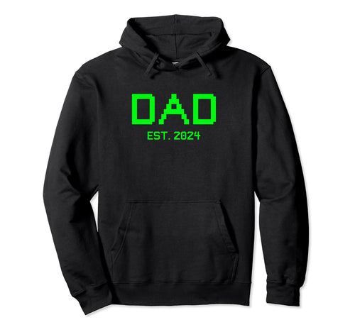 Dad Est 2024 Gamer Dad 2024 New Gamer Hoodie - Novelty Apparel Men Women - T-Shirt, Sweatshirt, Hoodie
