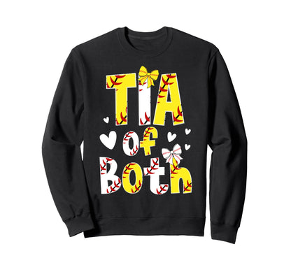 Tia Both Proud Softball Baseball Tia Sweatshirt - Graphic Print for Adults - T-Shirt, Sweatshirt, Hoodie