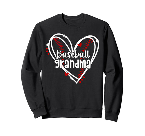 Baseball Grandma Heart Grandma Sweatshirt - Fun Novelty Design Unisex - T-Shirt, Sweatshirt, Hoodie