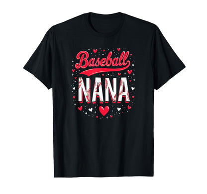 Baseball Nana Grandma Baseball Player T-Shirt - Graphic Print Men Women - T-Shirt, Sweatshirt, Hoodie
