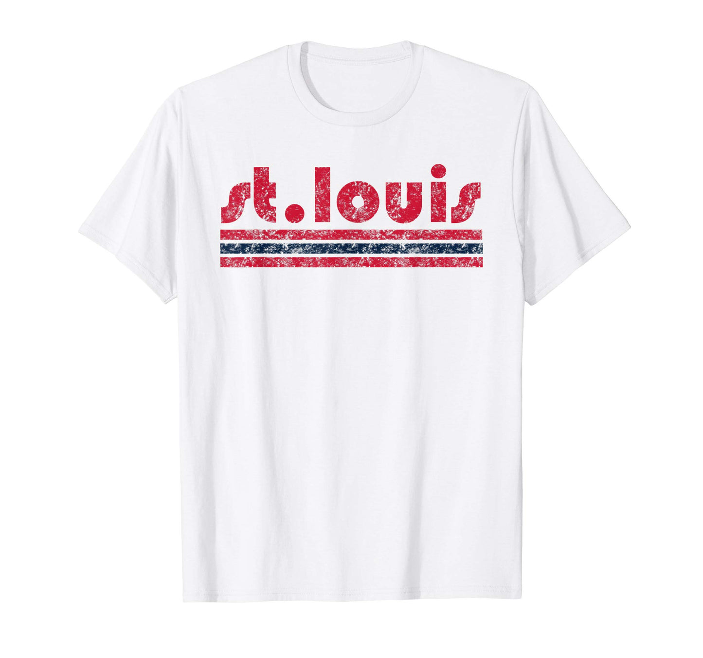 St Louis Three Stripe Weathered T-Shirt - Trendy Graphic for Adults - T-Shirt, Sweatshirt, Hoodie