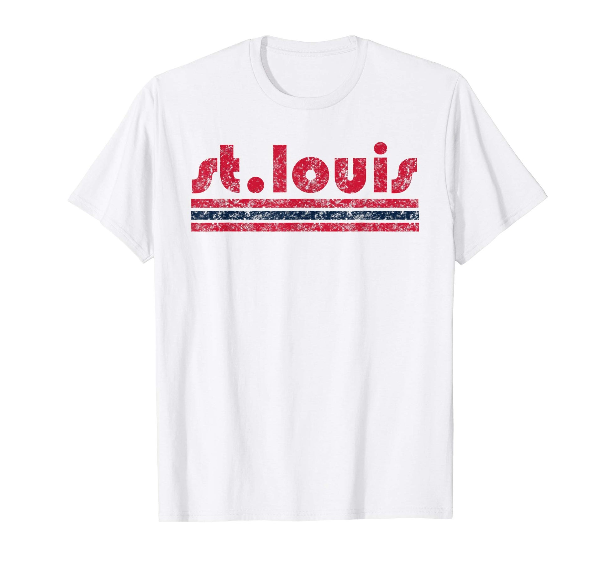 St Louis Three Stripe Weathered T-Shirt - Trendy Graphic for Adults - T-Shirt, Sweatshirt, Hoodie