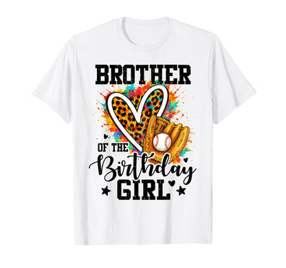 Brother Birthday Baseball Colorful T-Shirt - Custom Art Print Men Women - T-Shirt, Sweatshirt, Hoodie