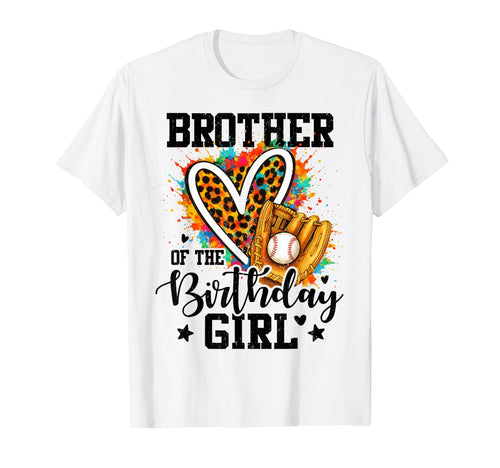 Brother Birthday Baseball Colorful T-Shirt - Custom Art Print Men Women - T-Shirt, Sweatshirt, Hoodie