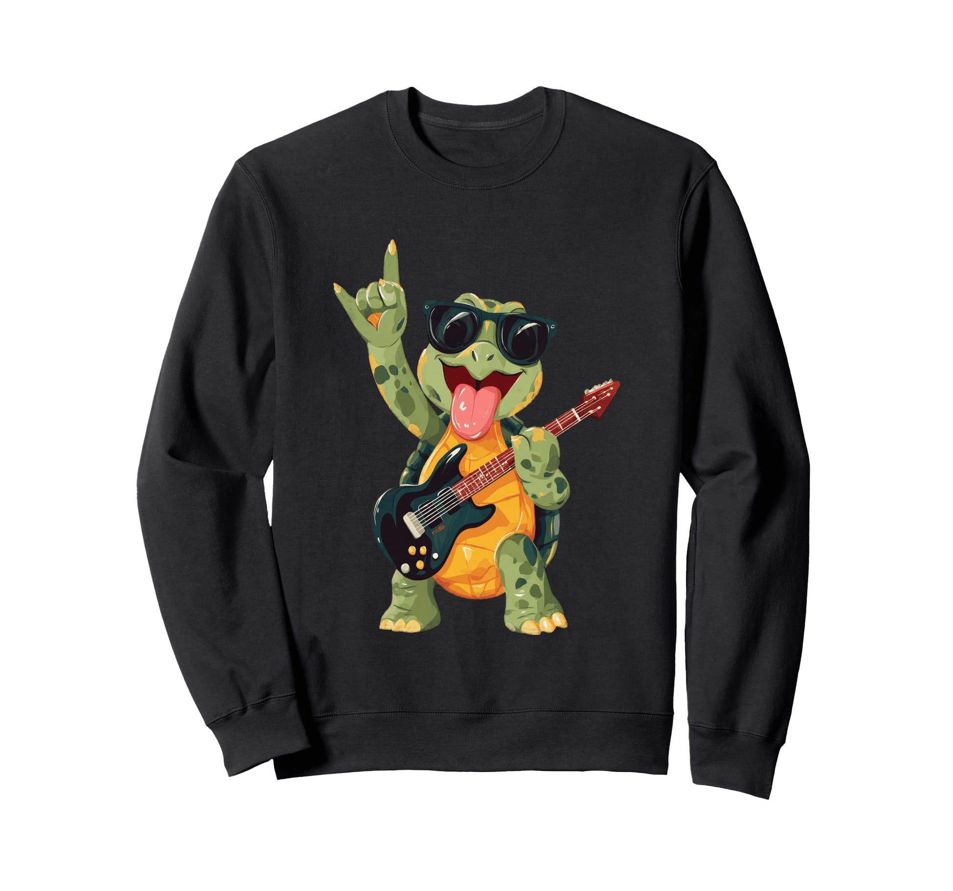 Turtle Rockstar Funny Animal Sweatshirt - Fun Novelty Design Unisex - T-Shirt, Sweatshirt, Hoodie