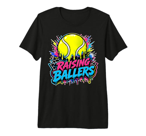 Tennis Ice Cream Drip Racket Raising T-Shirt - Graphic Print Unisex - T-Shirt, Sweatshirt, Hoodie