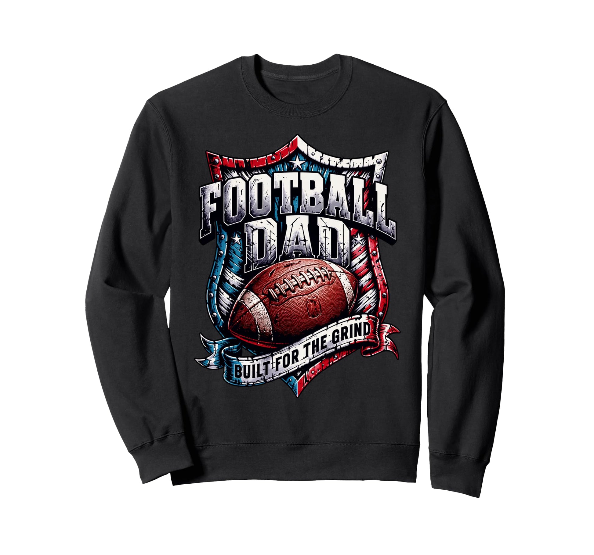 Patriotic American Football Papa Sweatshirt - Minimalist Print Men Women - T-Shirt, Sweatshirt, Hoodie