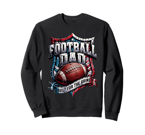 Patriotic American Football Papa Sweatshirt - Minimalist Print Men Women - T-Shirt, Sweatshirt, Hoodie