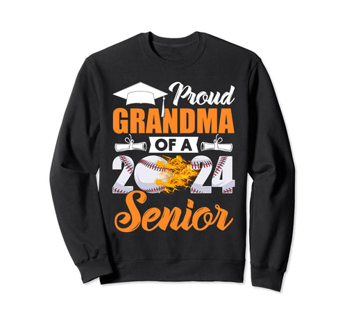 Funny Proud Grandma 2024 Senior Sweatshirt - Custom Art Print Unisex - T-Shirt, Sweatshirt, Hoodie