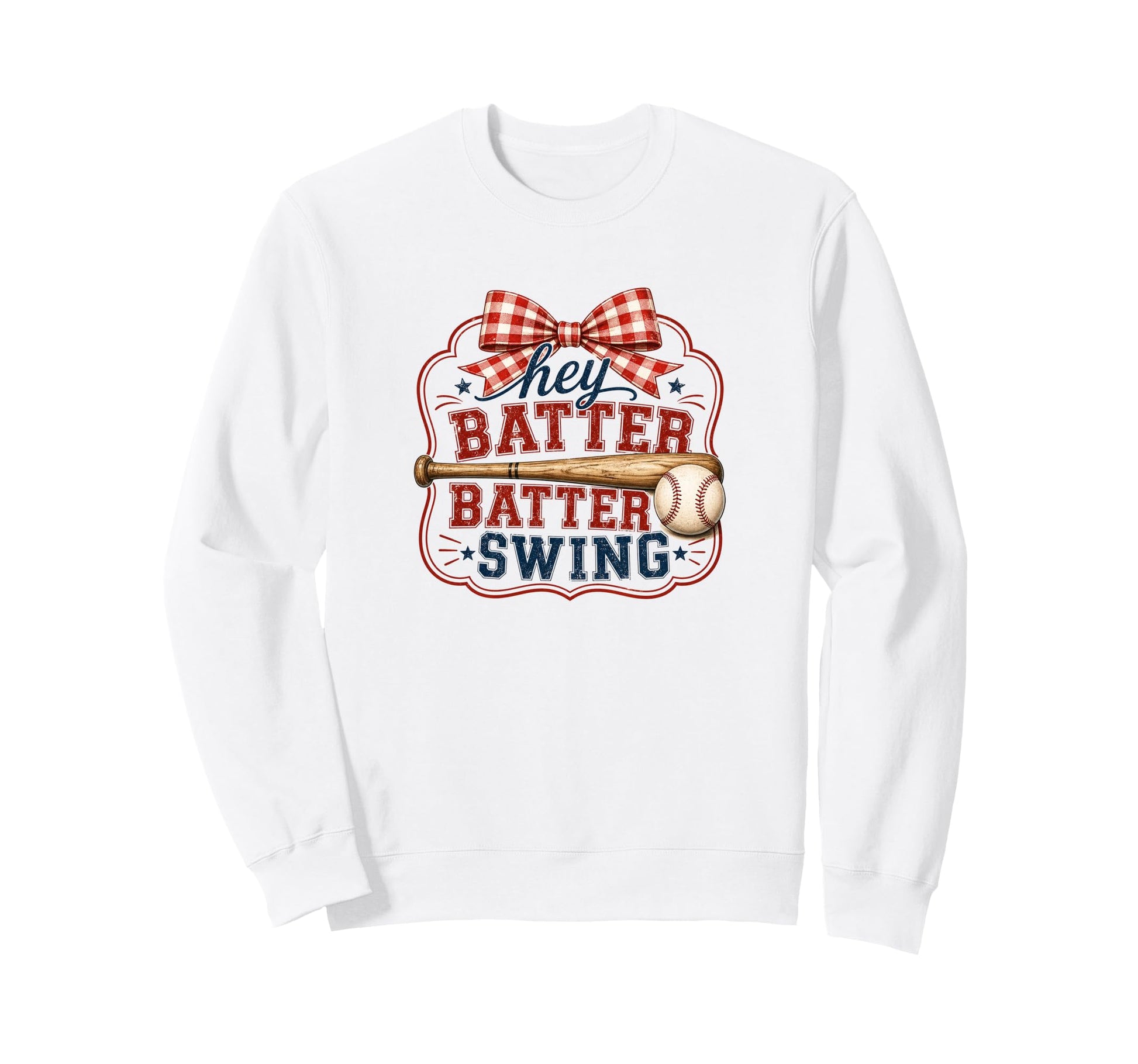 Hey Batter Swing Baseball Sweatshirt - Casual Everyday Wear Men Women - T-Shirt, Sweatshirt, Hoodie