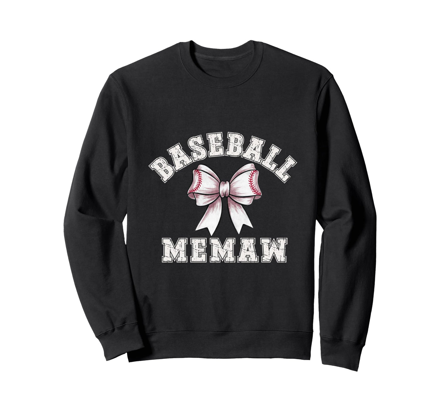 Coquette Baseball Memaw Bow Game Day Sweatshirt - Graphic Print for Adults - T-Shirt, Sweatshirt, Hoodie