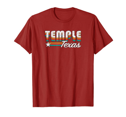 Temple Tx Temple Texas Rainbow T-Shirt - Trendy Graphic Men Women - T-Shirt, Sweatshirt, Hoodie