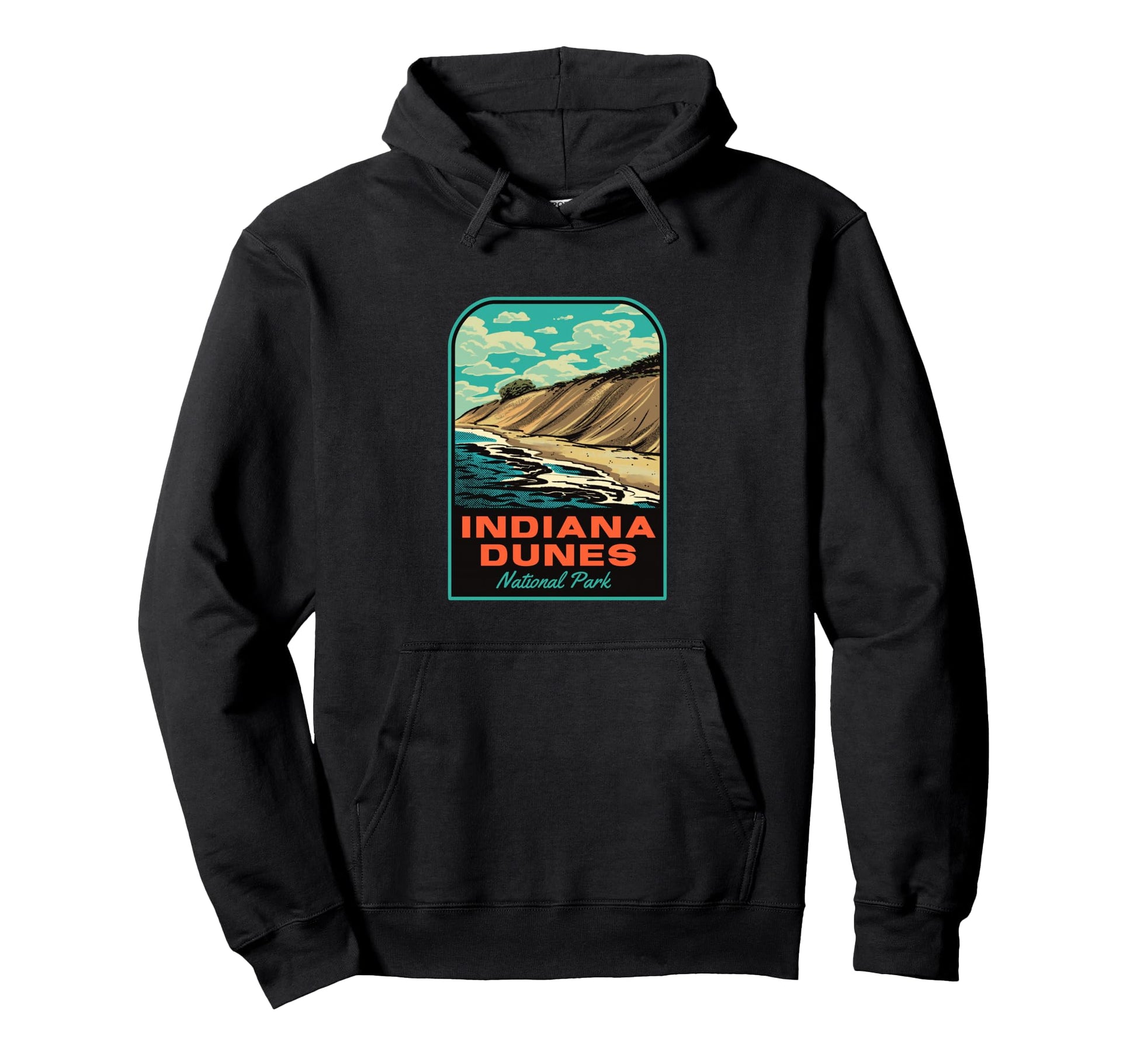 Indiana Dunes National Park Hoodie - Minimalist Print for Adults - T-Shirt, Sweatshirt, Hoodie