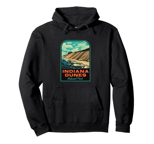 Indiana Dunes National Park Hoodie - Minimalist Print for Adults - T-Shirt, Sweatshirt, Hoodie