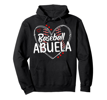 Baseball Abuela Heart Abuela Hoodie - Casual Everyday Wear Men Women - T-Shirt, Sweatshirt, Hoodie