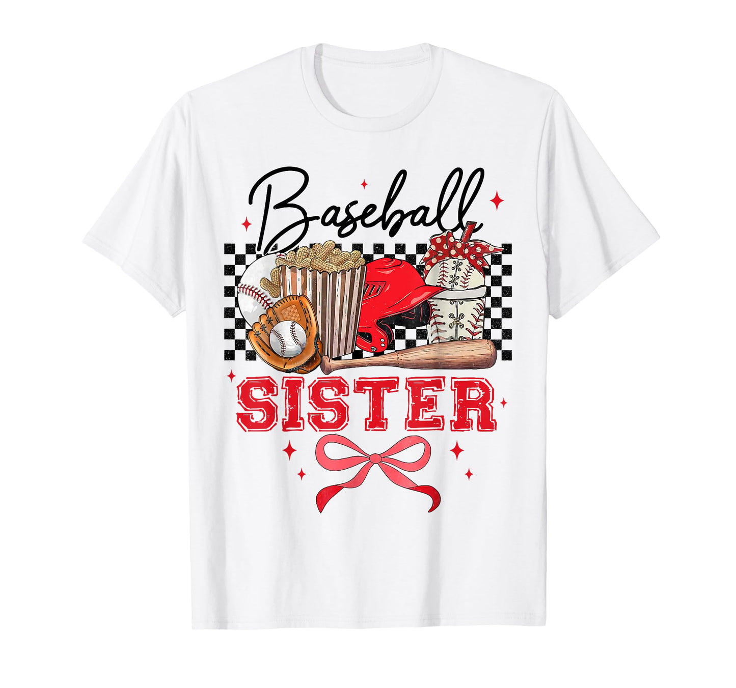 Baseball Sister Coquette Bow Love T-Shirt - Streetwear Style for Adults - T-Shirt, Sweatshirt, Hoodie