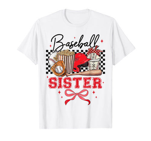 Baseball Sister Coquette Bow Love T-Shirt - Streetwear Style for Adults - T-Shirt, Sweatshirt, Hoodie