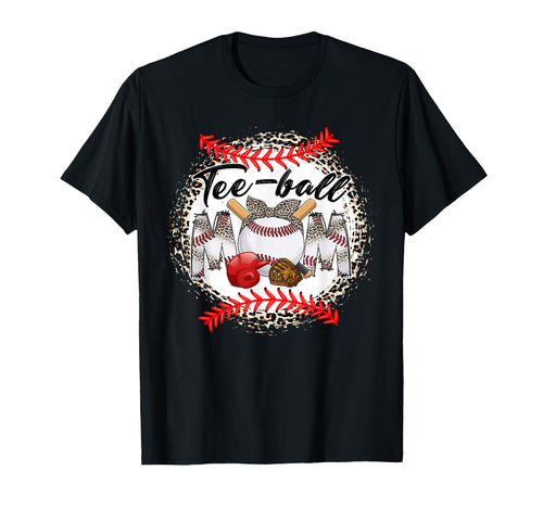 Funny Ball Mom Baseball Mom Leopard T-Shirt - Minimalist Print for Adults - T-Shirt, Sweatshirt, Hoodie