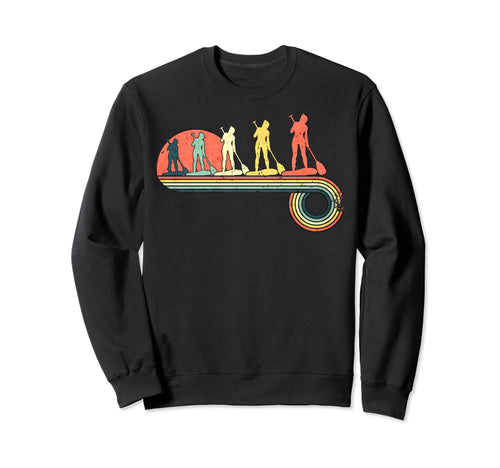 Paddleboarding Sunset Rainbow Sweatshirt - Trendy Graphic for Adults - T-Shirt, Sweatshirt, Hoodie