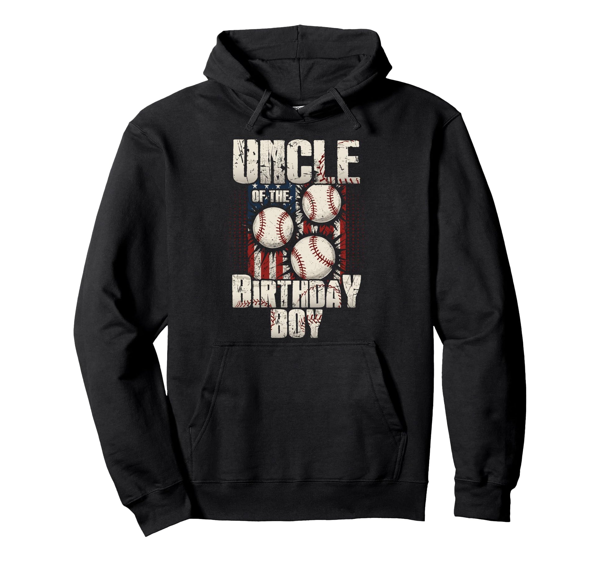 Uncle Birthday Matching Baseball Hoodie - Custom Art Print Men Women - T-Shirt, Sweatshirt, Hoodie