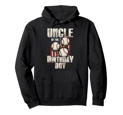 Uncle Birthday Matching Baseball Hoodie - Custom Art Print Men Women - T-Shirt, Sweatshirt, Hoodie