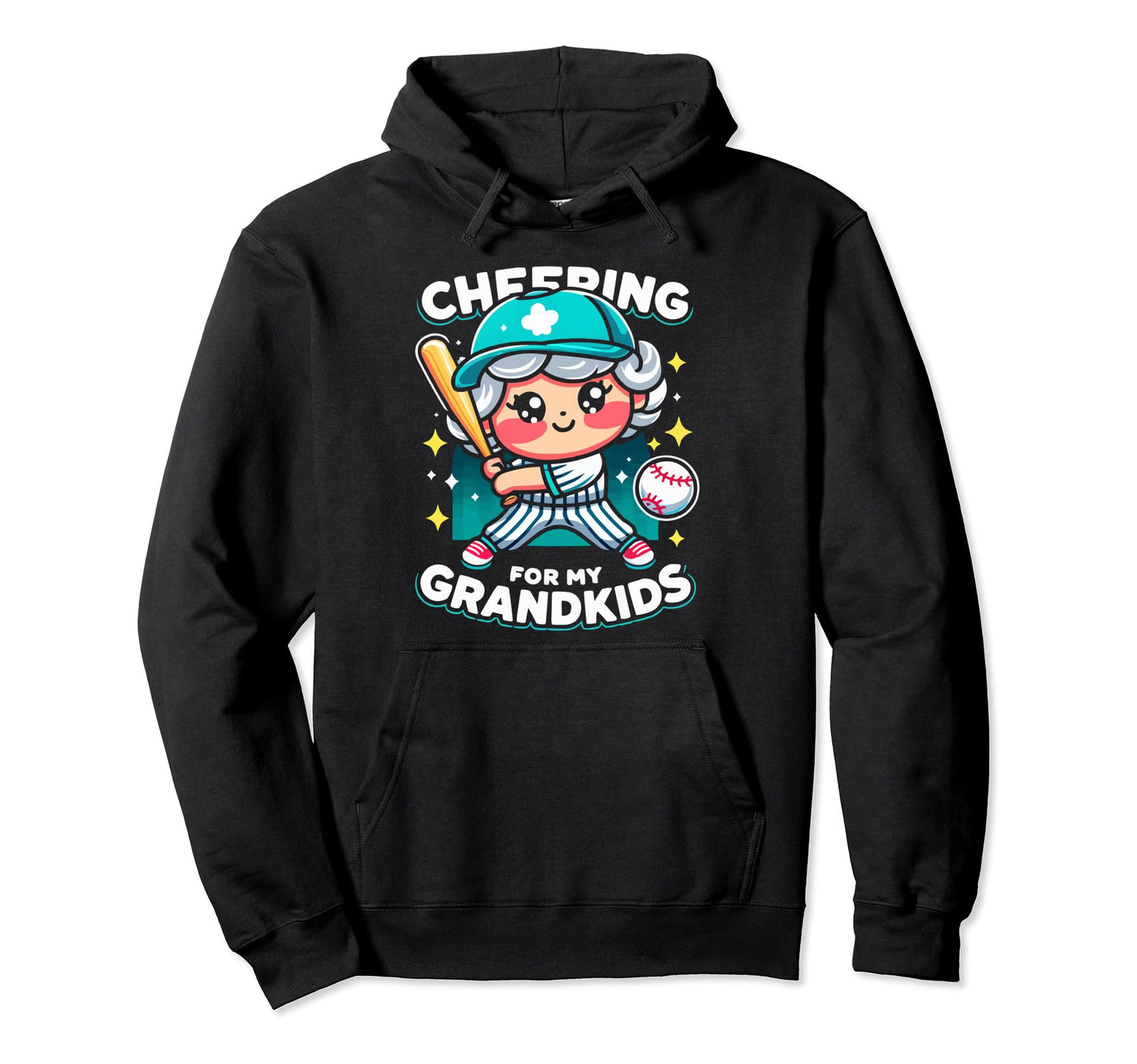 Baseball Grandma Grandmother Granny Hoodie - Streetwear Style Men Women - T-Shirt, Sweatshirt, Hoodie