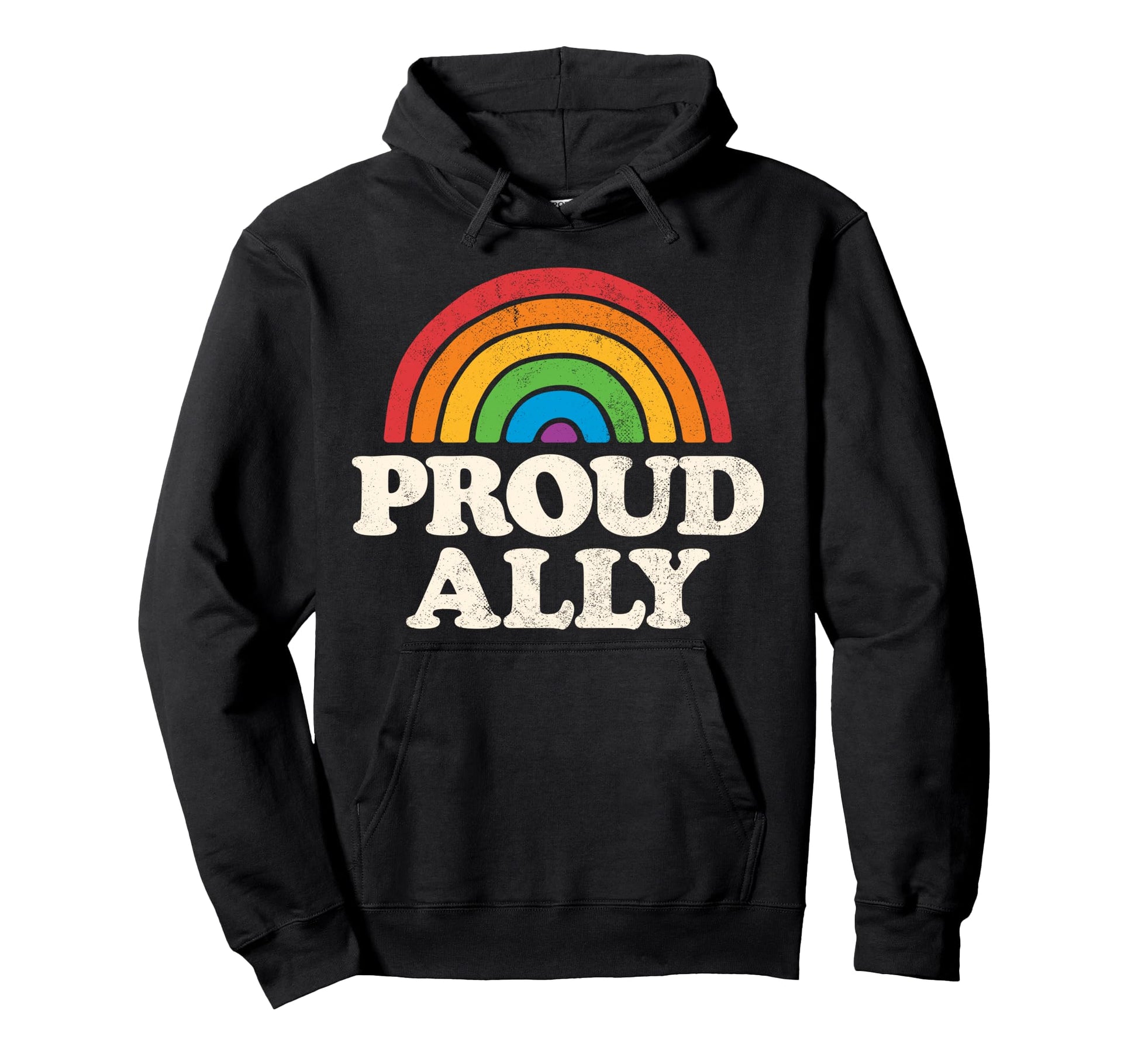 Lgbtq Proud Ally Lesbian Gay Pride Hoodie - Minimalist Print Men Women - T-Shirt, Sweatshirt, Hoodie