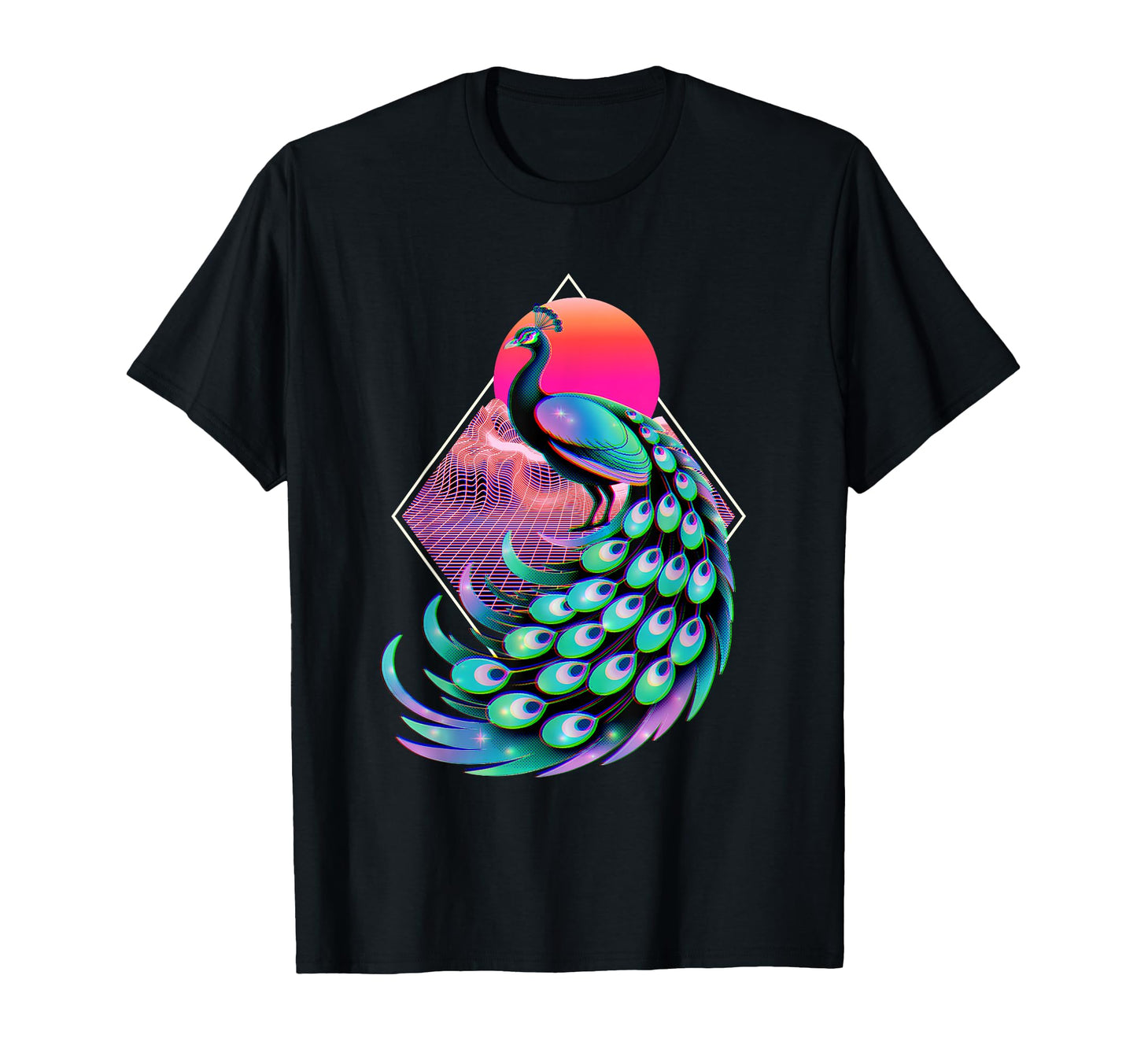 Peacock Feathers Royal Bird T-Shirt - Minimalist Print for Adults - T-Shirt, Sweatshirt, Hoodie