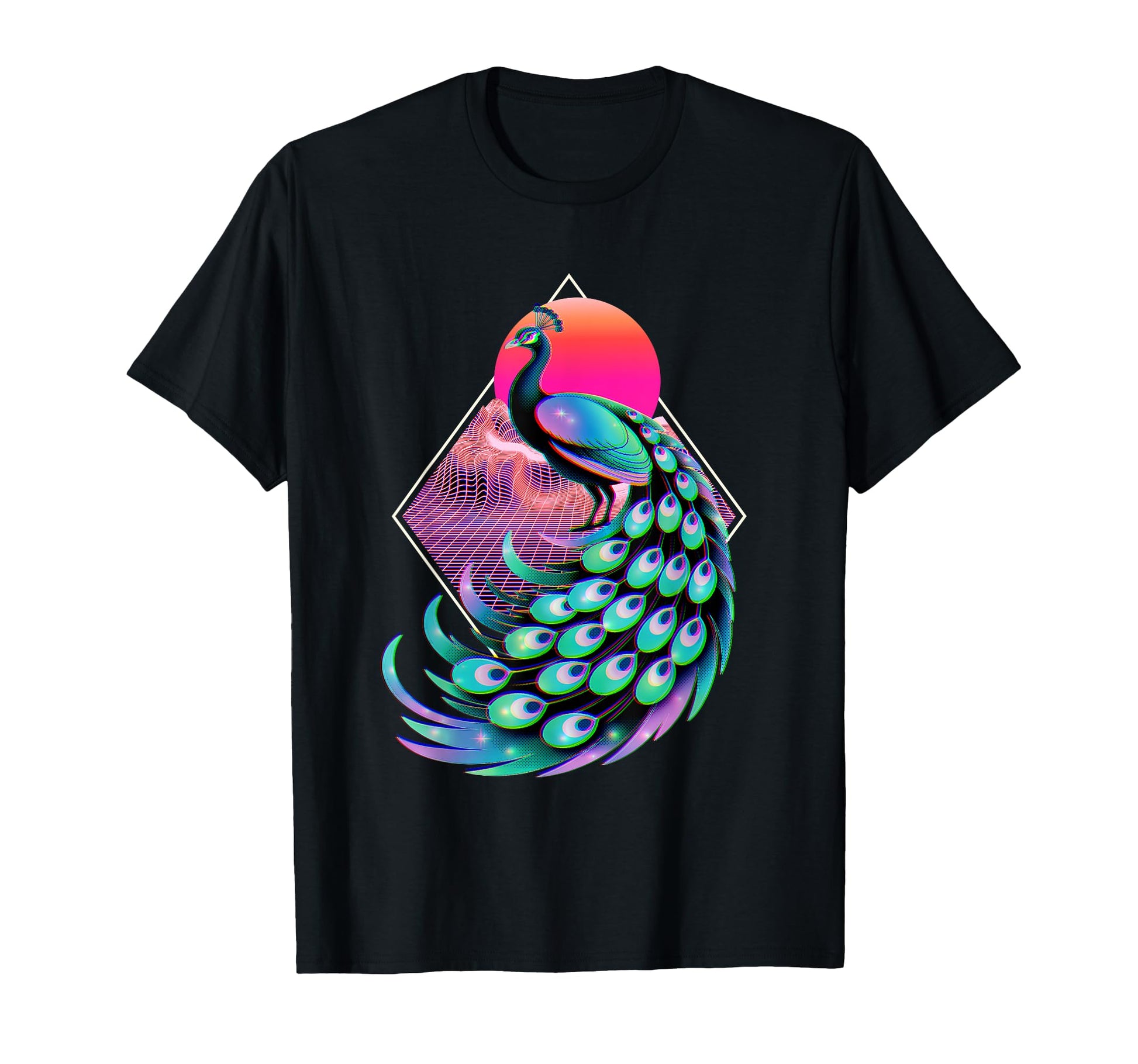 Peacock Feathers Royal Bird T-Shirt - Minimalist Print for Adults - T-Shirt, Sweatshirt, Hoodie