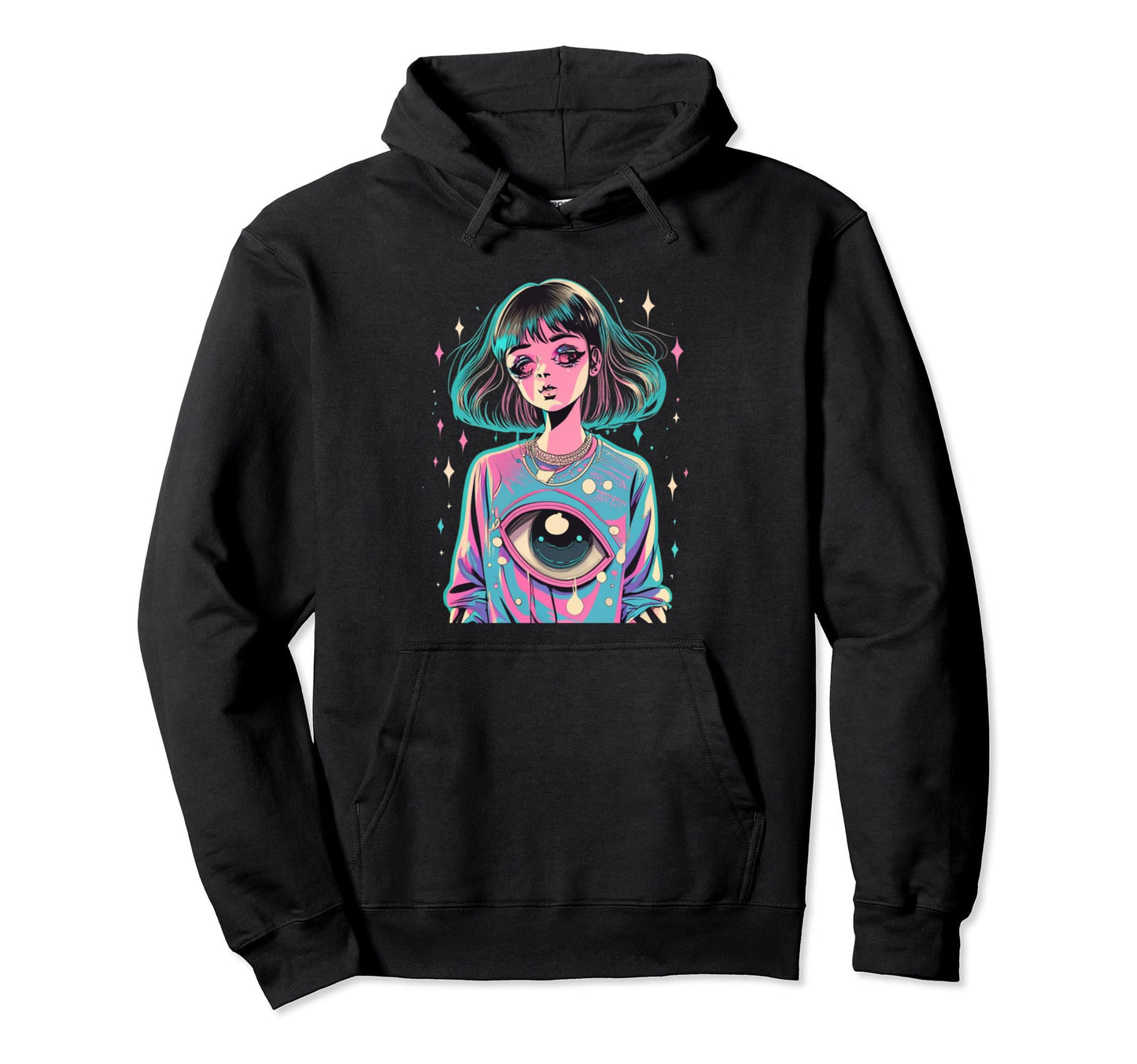 Synthwave Vaporwave Aesthetic Sad Anime Hoodie - Trendy Graphic Unisex - T-Shirt, Sweatshirt, Hoodie