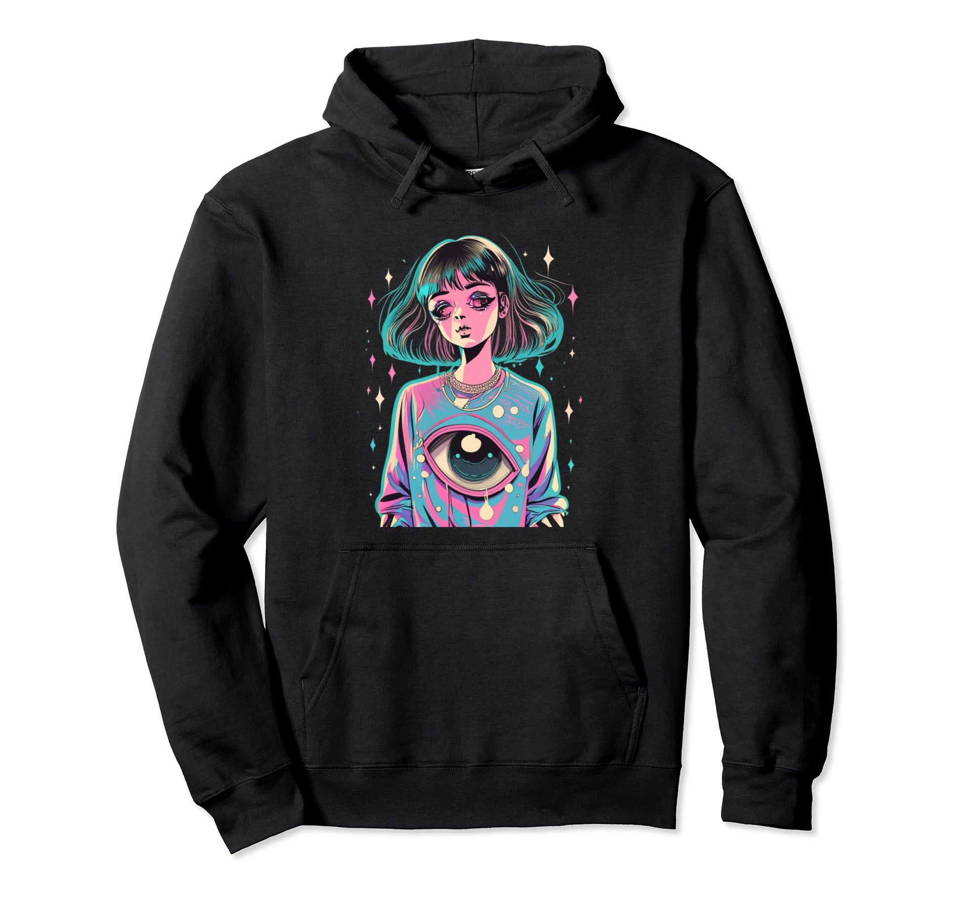 Synthwave Vaporwave Aesthetic Sad Anime Hoodie - Trendy Graphic Unisex - T-Shirt, Sweatshirt, Hoodie