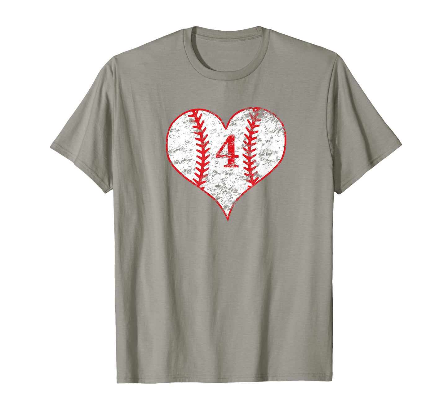 Love Baseball Mom 4 Baseball Heart T-Shirt - Novelty Apparel for Adults - T-Shirt, Sweatshirt, Hoodie