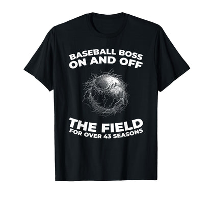 43Th Birthday Baseball Team Sport T-Shirt - Fun Novelty Design Unisex - T-Shirt, Sweatshirt, Hoodie