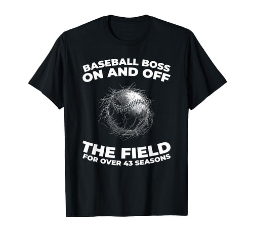 43Th Birthday Baseball Team Sport T-Shirt - Fun Novelty Design Unisex - T-Shirt, Sweatshirt, Hoodie