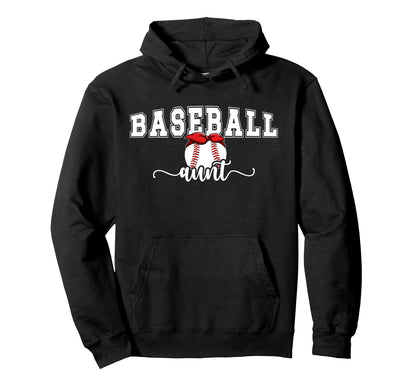 Baseball Aunt Proud Aunt Baseball Hoodie - Minimalist Print for Adults - T-Shirt, Sweatshirt, Hoodie