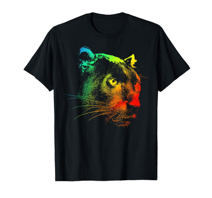 Panther Colorful Rainbow T-Shirt - Streetwear Style Unisex - T-Shirt, Sweatshirt, Hoodie