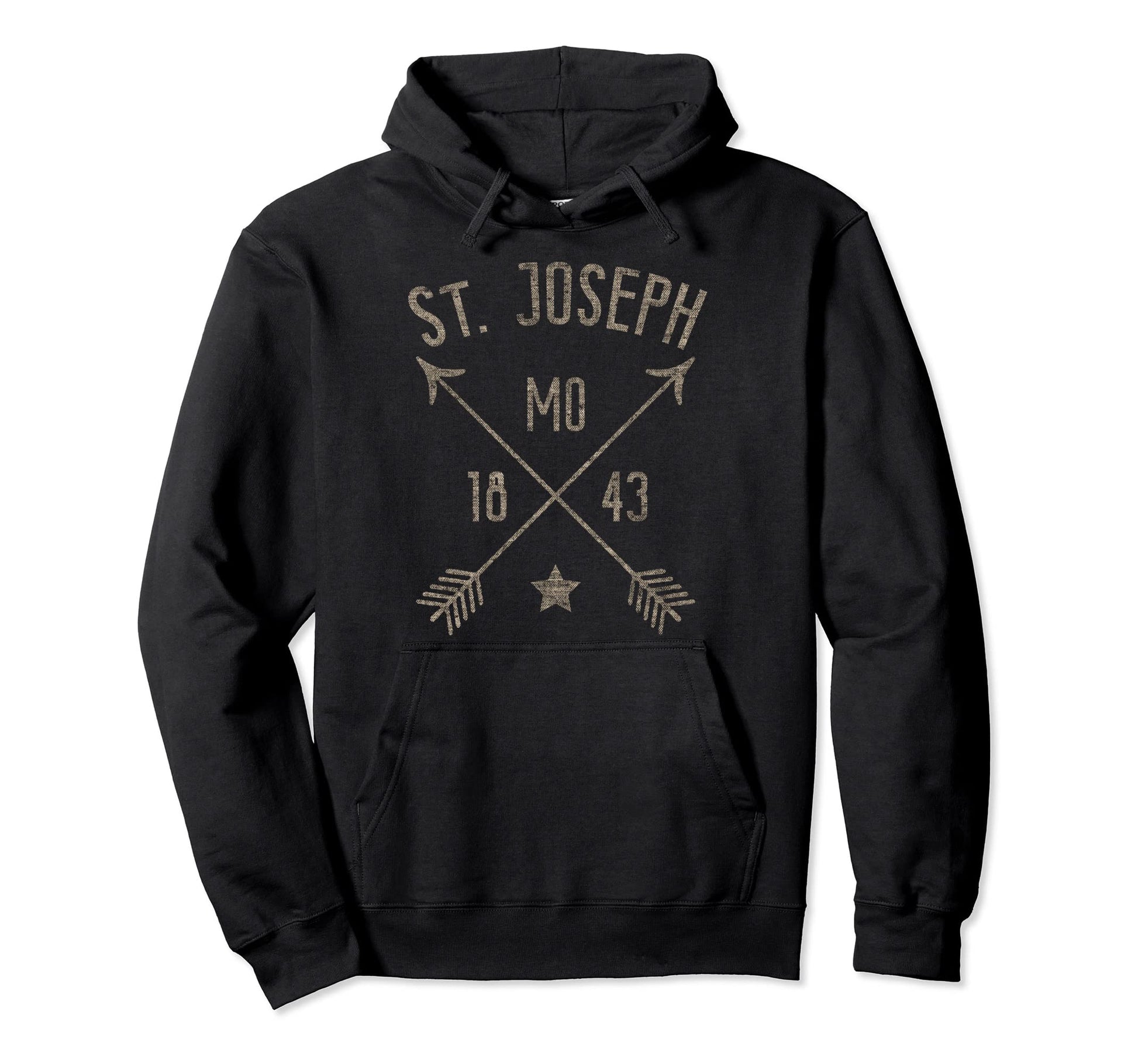 St Joseph Mo Distressed Boho Arrows Home Hoodie - Graphic Print for Adults - T-Shirt, Sweatshirt, Hoodie