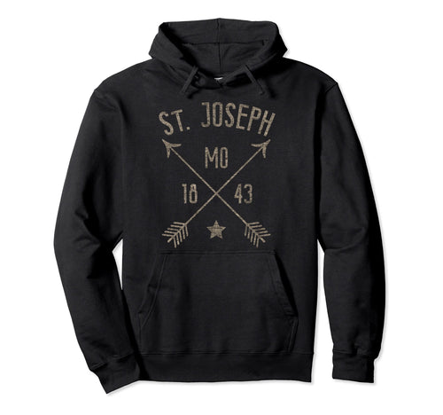 St Joseph Mo Distressed Boho Arrows Home Hoodie - Graphic Print for Adults - T-Shirt, Sweatshirt, Hoodie