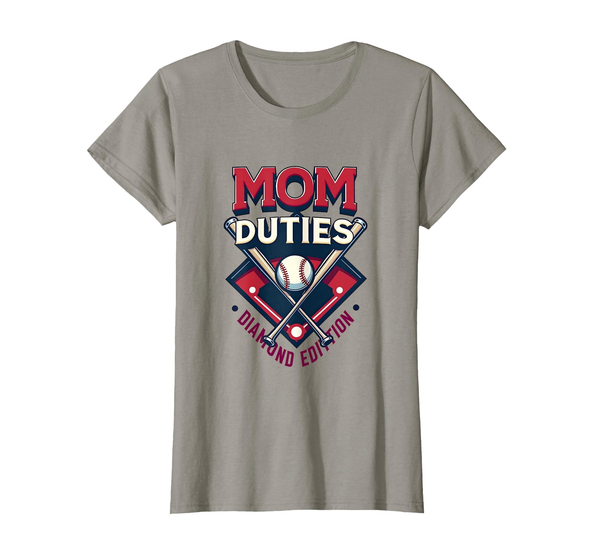 Mom Duties Diamond Baseball T-Shirt - Casual Everyday Wear Unisex - T-Shirt, Sweatshirt, Hoodie