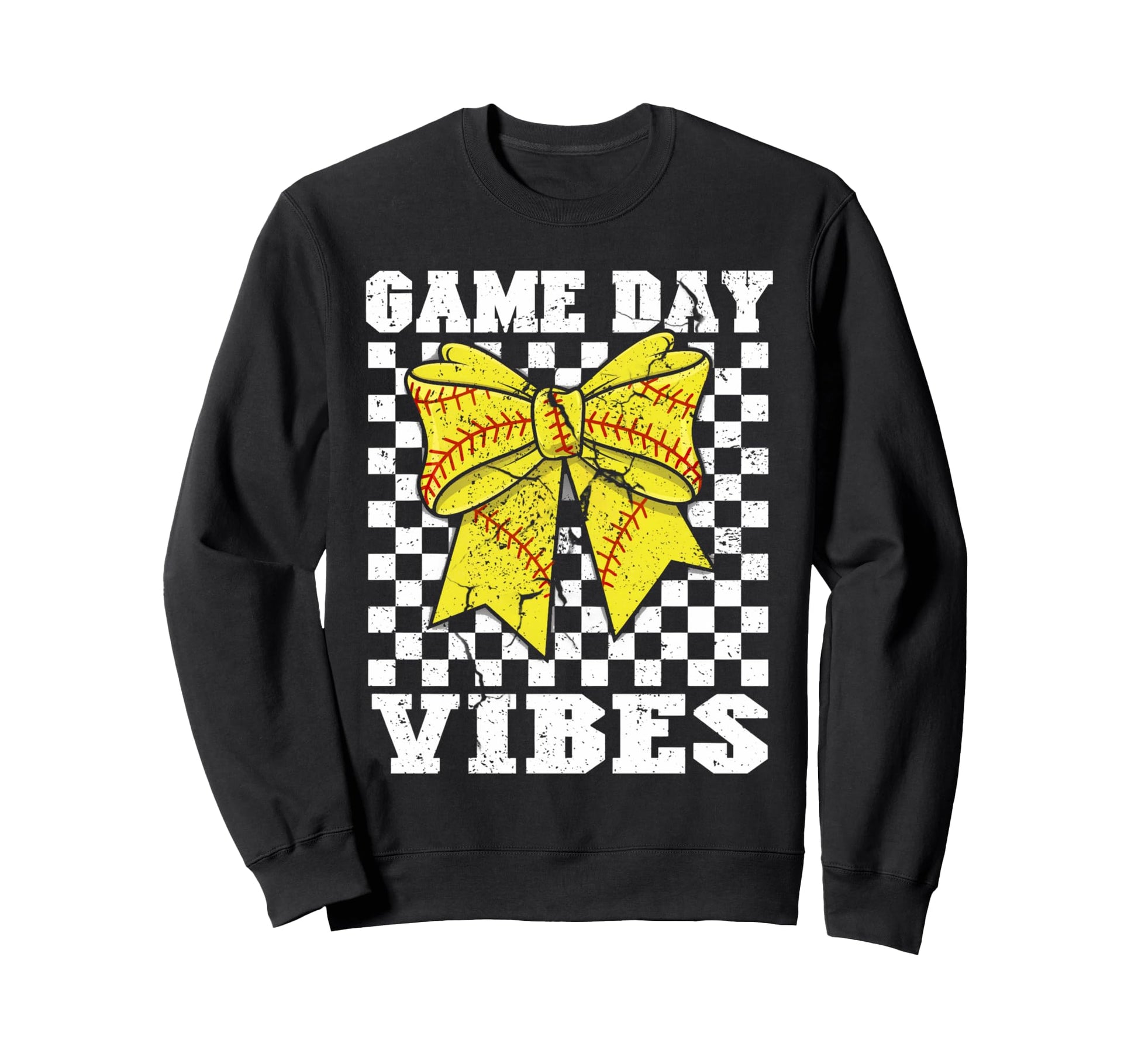 Game Day Vibes Coquette Bow Softball Sweatshirt - Minimalist Print Unisex - T-Shirt, Sweatshirt, Hoodie