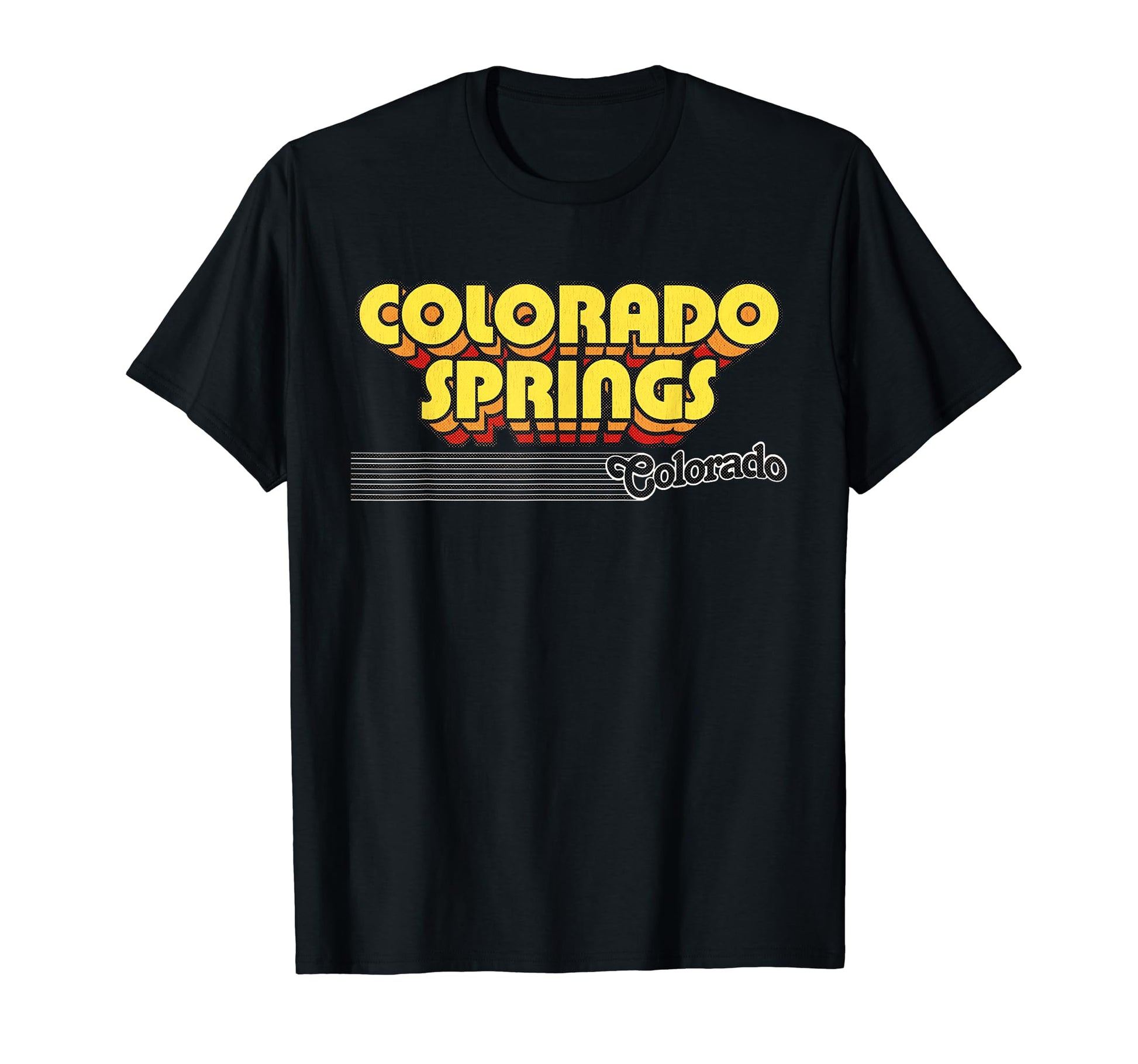Colorado Springs Colorado Stripes T-Shirt - Aesthetic Graphic for Adults - T-Shirt, Sweatshirt, Hoodie